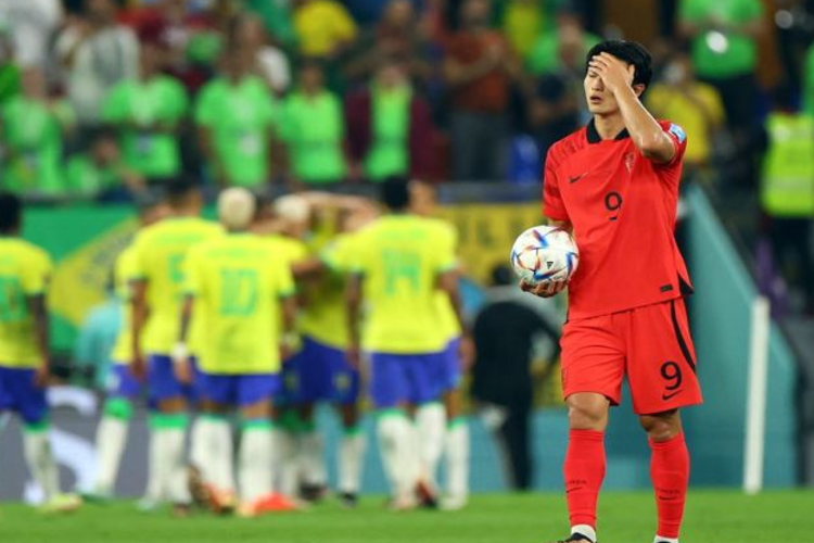 เกาหลีถล่มบราซิล 4-0 ช่วงพักครึ่งรอบ 16 ทีมสุดท้าย